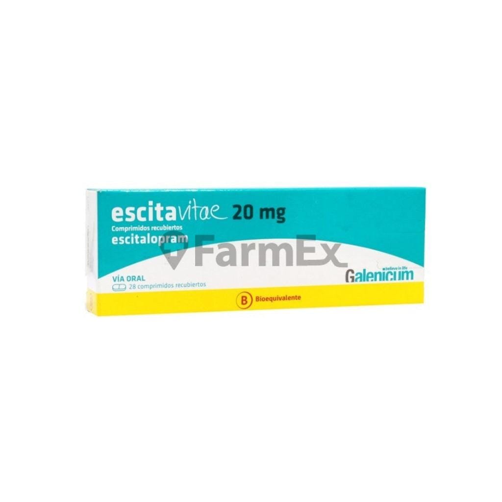 Escitavitae 20 mg x 28 comprimidos susc-1 de 6 meses Farmex-Suscripciones-Persistente
